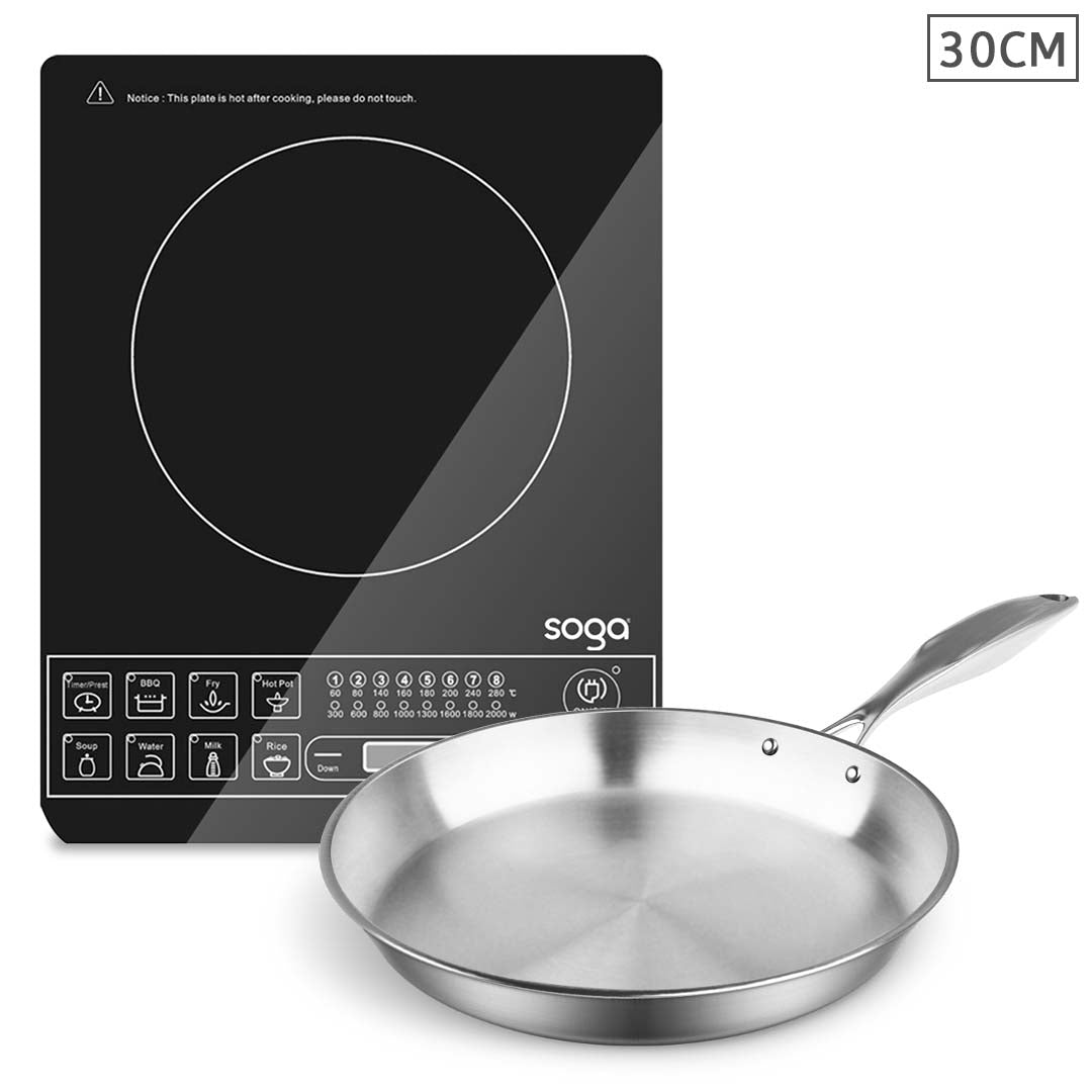 Induktionskochfeld-Set mit 30cm Pfanne
