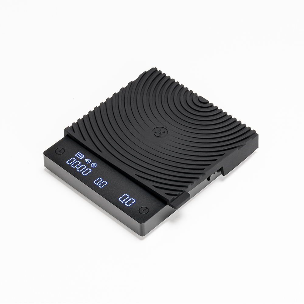 Kaffeewaage mit Timer Mini – Schwarz/Weiß
