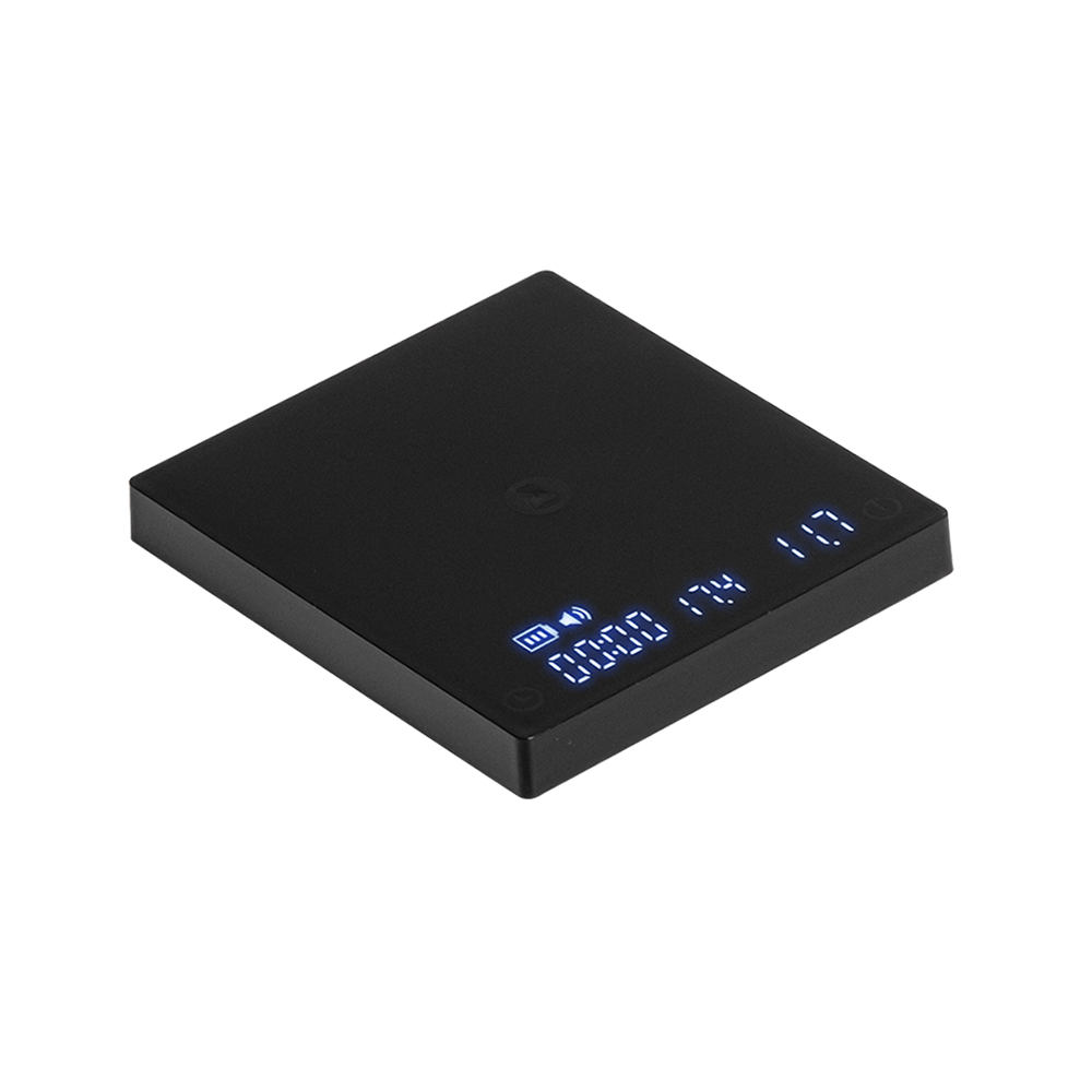Kaffeewaage mit Timer Mini – Schwarz/Weiß