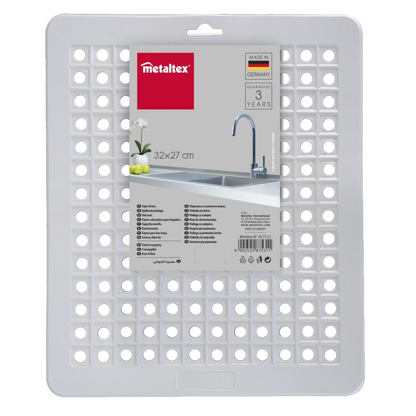 Metaltex sink mat 31.5x27cm