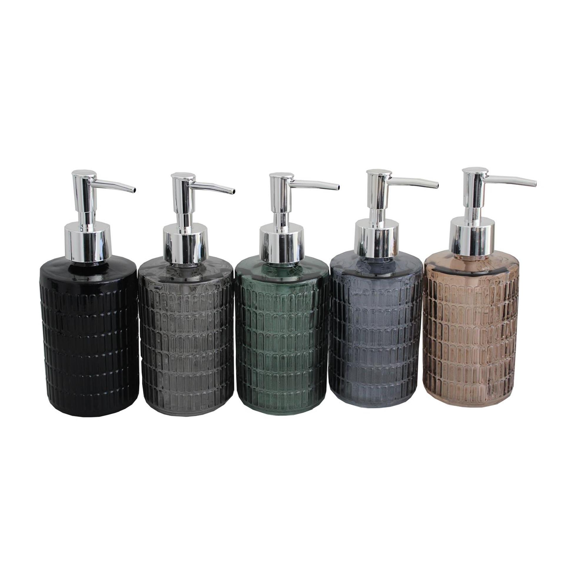Soap dispenser glass 330ml ø7.3xh18cm
