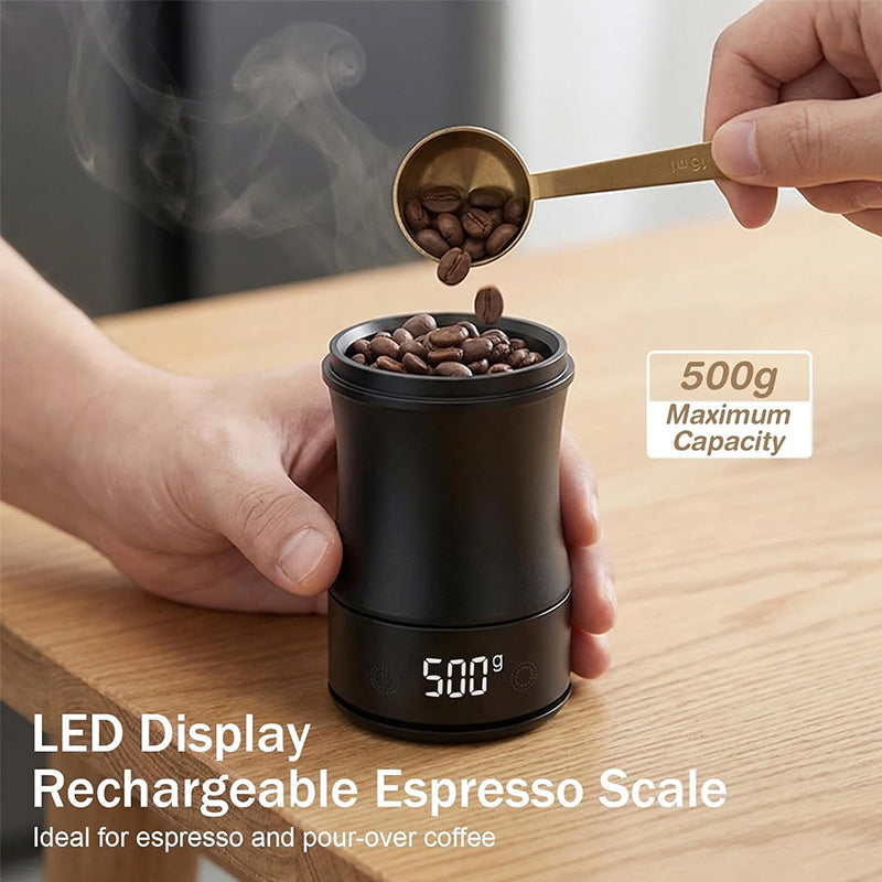 Digitale Kaffeewaage mit LED-Display – Wiederaufladbar