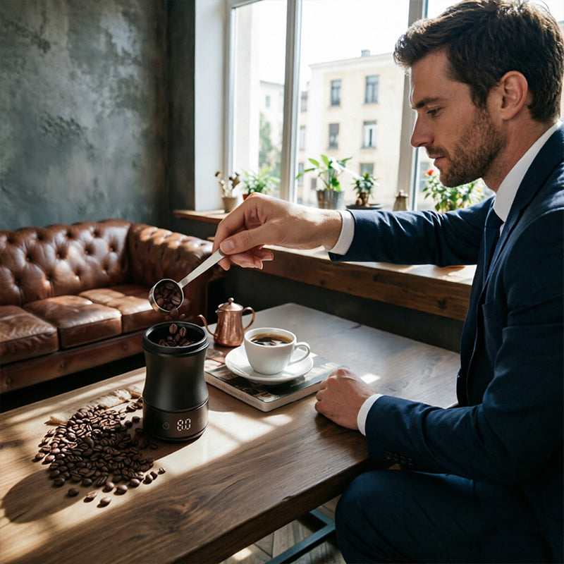 Digitale Kaffeewaage mit LED-Display – Wiederaufladbar