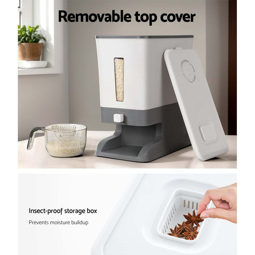 NNEDSZ 5-Star Chef Cereal Dispenser Rice Container 12KG