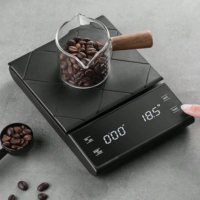 Automatische Kaffeewaage mit Timer – 0,1g Genauigkeit