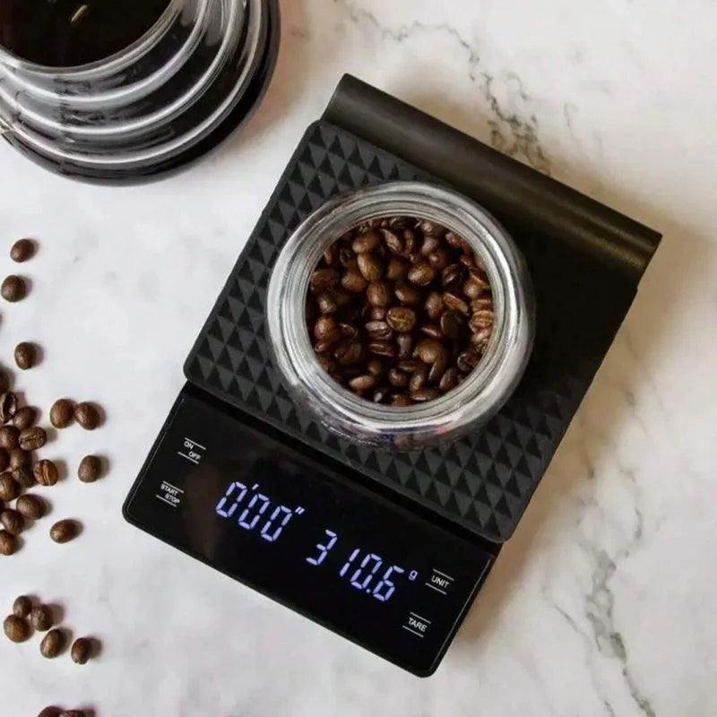 Automatische Kaffeewaage mit Timer – 0,1g Genauigkeit