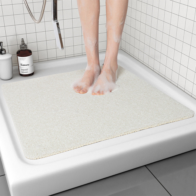 NNEDSZ White Non-Slip Loofah-Style Bathroom Mat - Quick-Dry and Soft 40*60cm